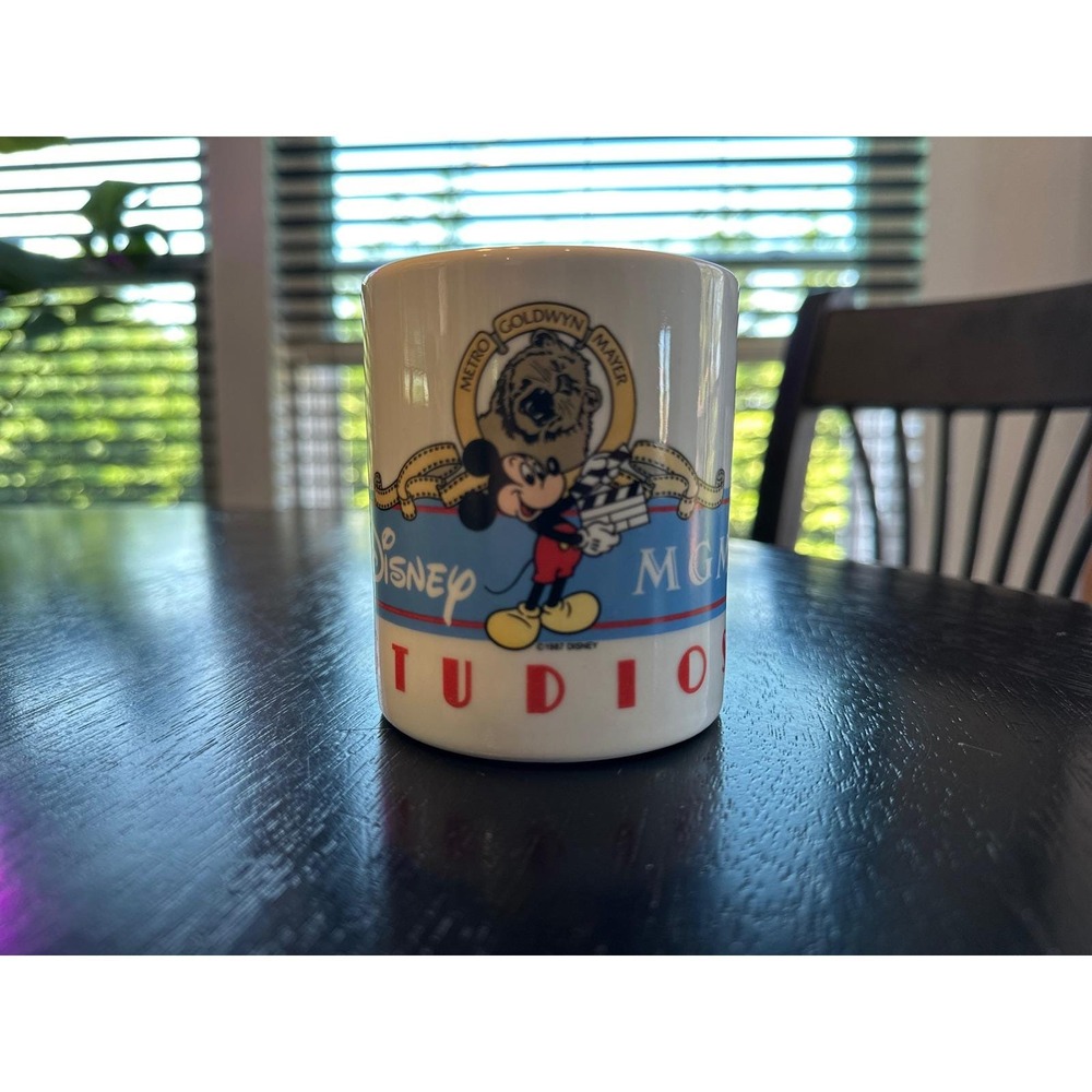 Disney Coffee Mug White 1987 MGM Studios Mickey discontinued